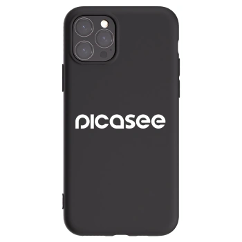 Picasee silikonowe czarne etui na Apple iPhone 11 Pro - Picasee - new logo - white