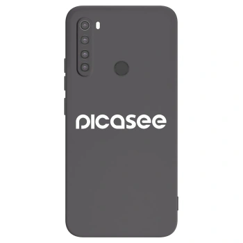 Picasee silikonowe czarne etui na Xiaomi Redmi Note 8 - Picasee - new logo - white