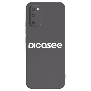 Picasee silikonowe czarne etui na Samsung Galaxy S20 G980F - Picasee - new logo - white
