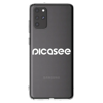 Picasee silikonowe przeźroczyste etui na Samsung Galaxy S20+ G985F - Picasee - new logo - white