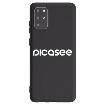 Picasee silikonowe czarne etui na Samsung Galaxy S20+ G985F - Picasee - new logo - white