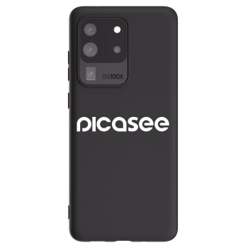 Picasee silikonowe czarne etui na Samsung Galaxy S20 Ultra 5G G988F - Picasee - new logo - white