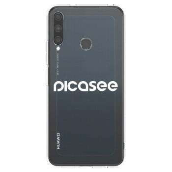 Picasee silikonowe przeźroczyste etui na Huawei P40 Lite E - Picasee - new logo - white