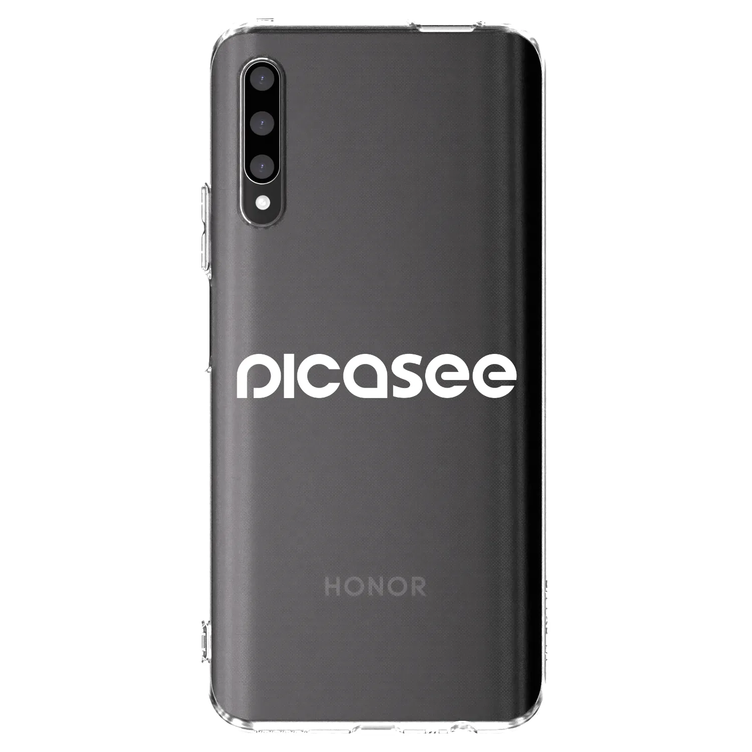 Picasee silikonowe przeźroczyste etui na Honor 9X Pro - Picasee - new logo - white