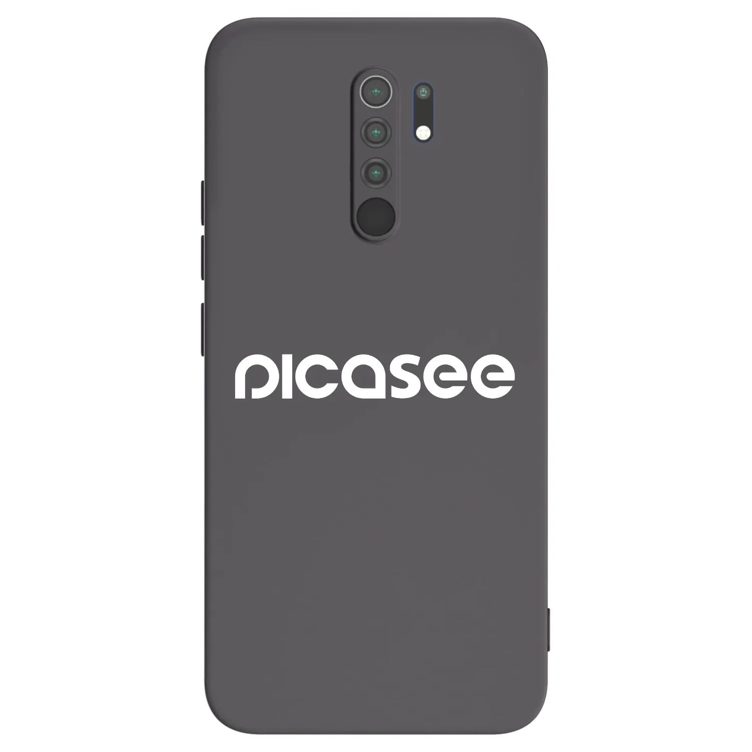 Picasee silikonowe czarne etui na Xiaomi Redmi 9 - Picasee - new logo - white