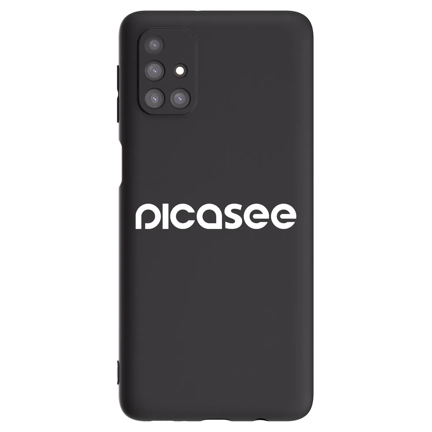 Picasee silikonowe czarne etui na Samsung Galaxy M31s - Picasee - new logo - white