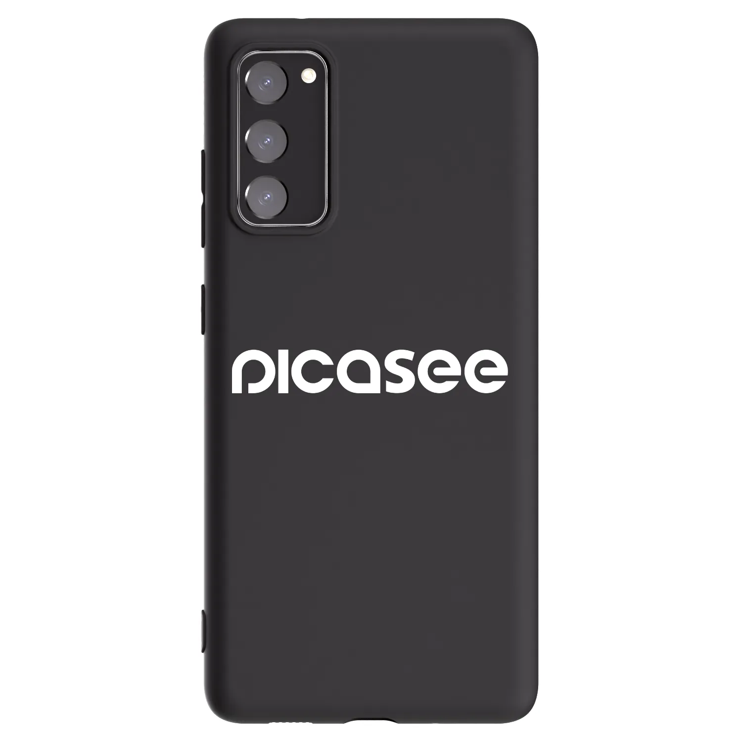 Picasee silikonowe czarne etui na Samsung Galaxy S20 FE - Picasee - new logo - white