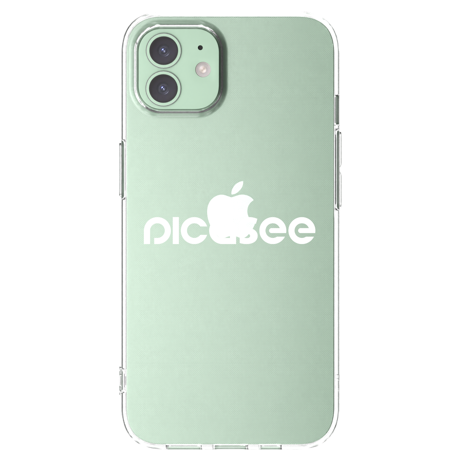 Picasee silikonowe przeźroczyste etui na Apple iPhone 12 Pro - Picasee - new logo - white