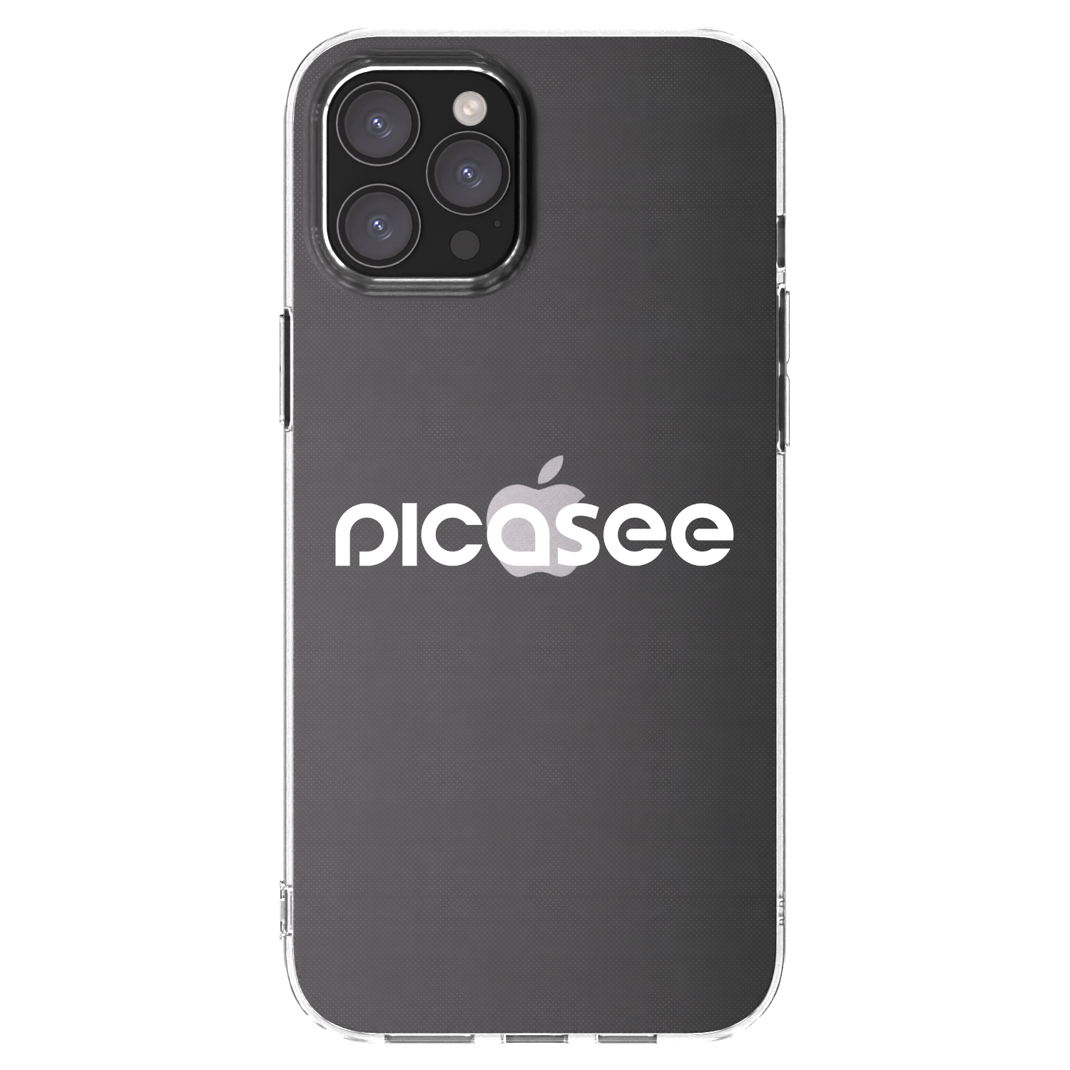 Picasee silikonowe przeźroczyste etui na Apple iPhone 12 Pro Max - Picasee - new logo - white