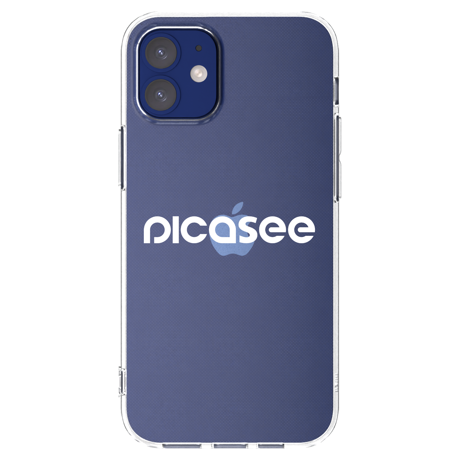 Picasee silikonowe przeźroczyste etui na Apple iPhone 12 mini - Picasee - new logo - white
