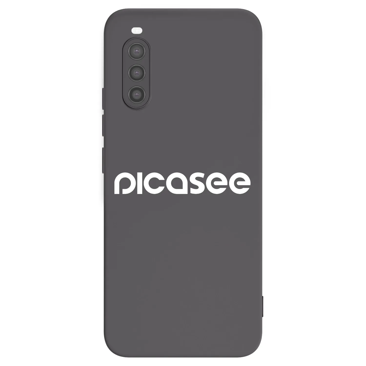 Picasee silikonowe czarne etui na Sony Xperia 10 II - Picasee - new logo - white