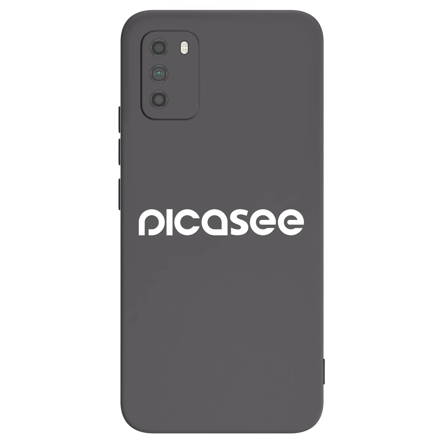 Picasee silikonowe czarne etui na Xiaomi Poco M3 - Picasee - new logo - white