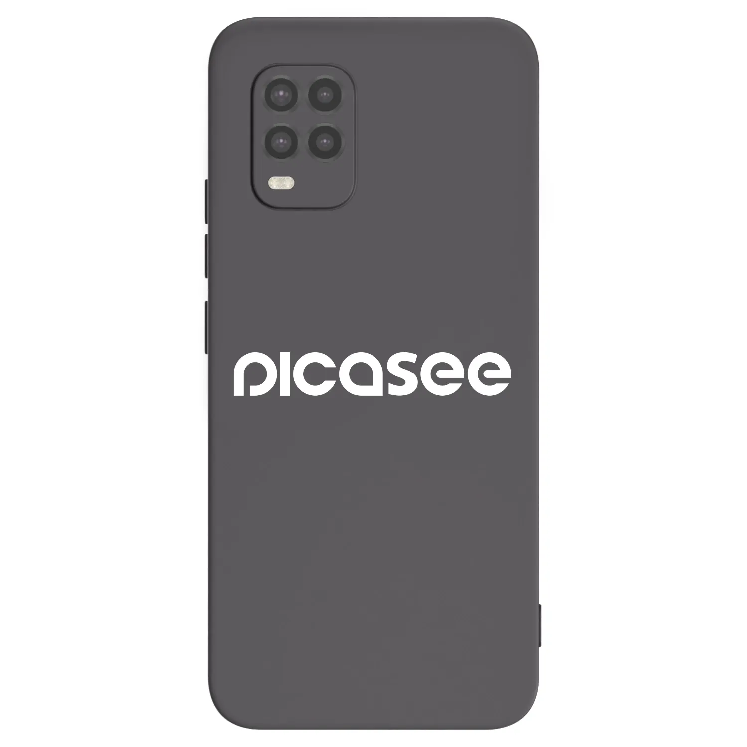 Picasee silikonowe czarne etui na Xiaomi Mi 10 Lite - Picasee - new logo - white