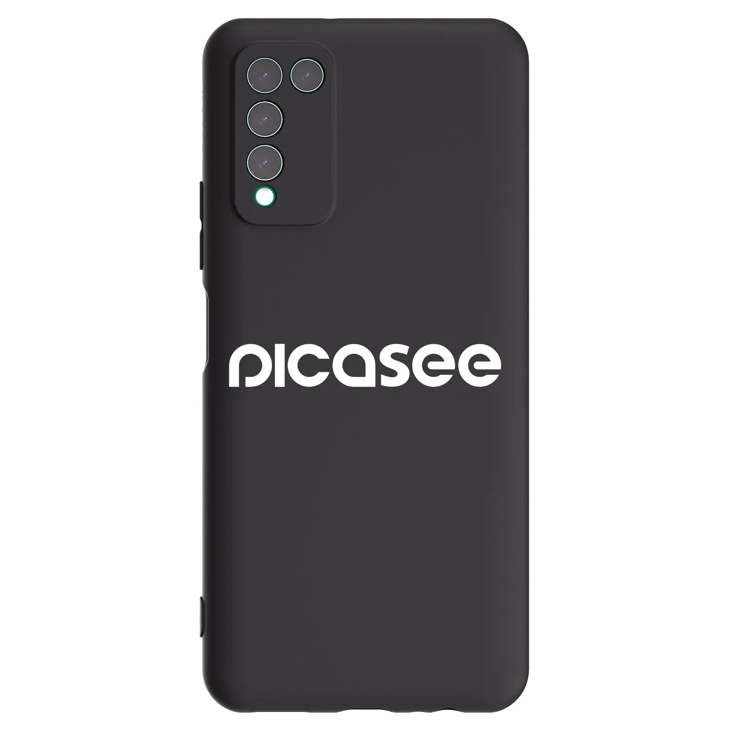 Picasee silikonowe czarne etui na Honor 10X Lite - Picasee - new logo - white