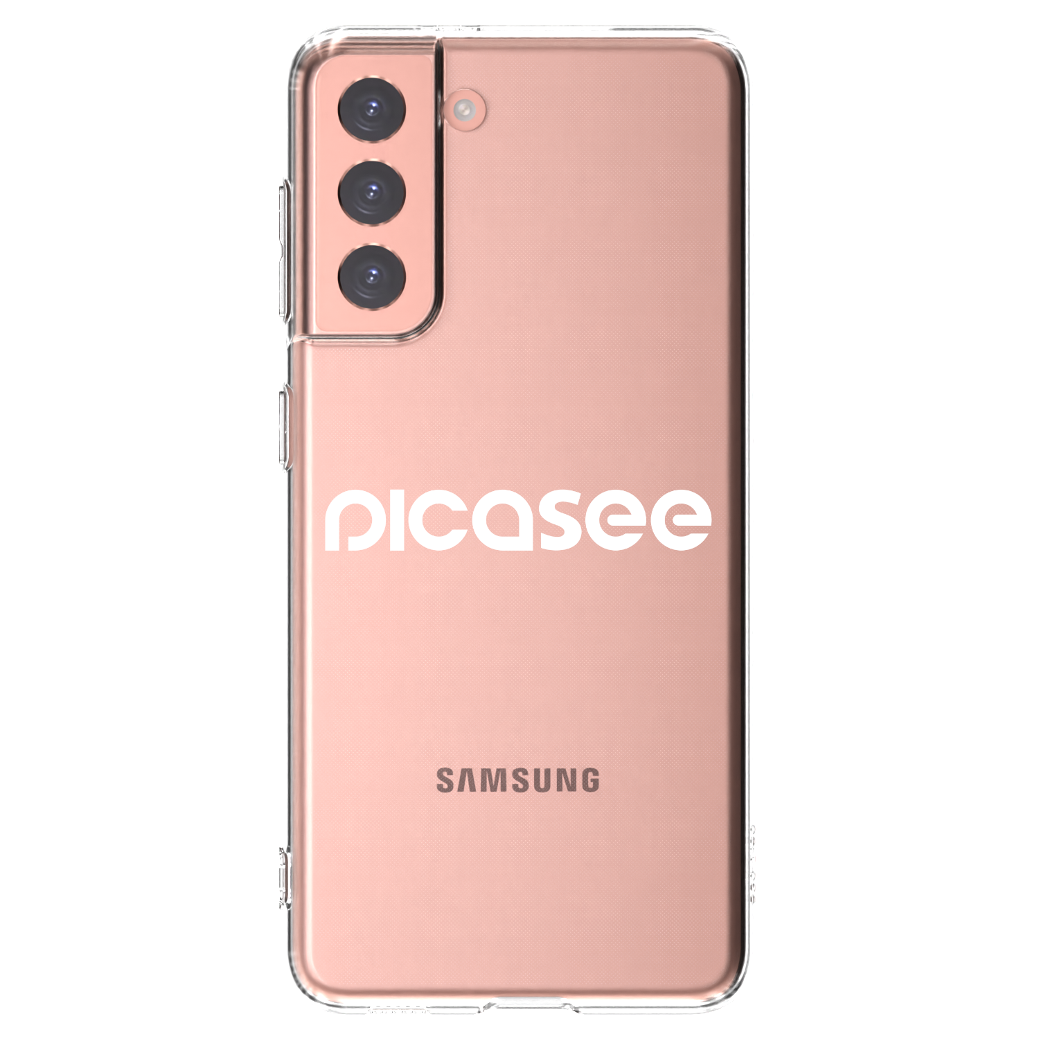 Picasee silikonowe przeźroczyste etui na Samsung Galaxy S21 5G G991B - Picasee - new logo - white