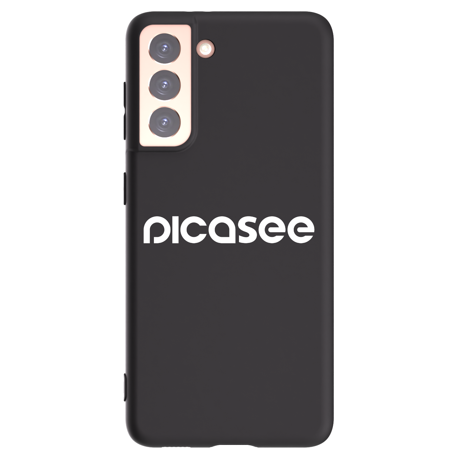 Picasee silikonowe czarne etui na Samsung Galaxy S21 5G G991B - Picasee - new logo - white