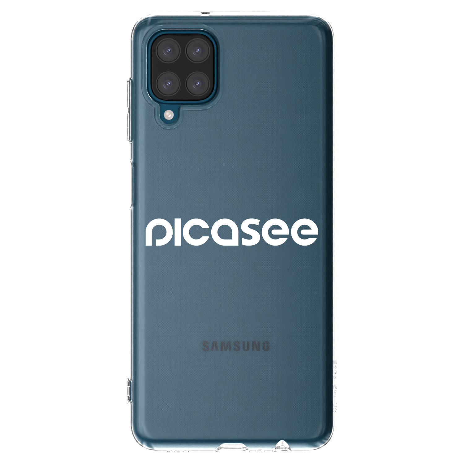 Picasee silikonowe przeźroczyste etui na Samsung Galaxy A12 A125F - Picasee - new logo - white