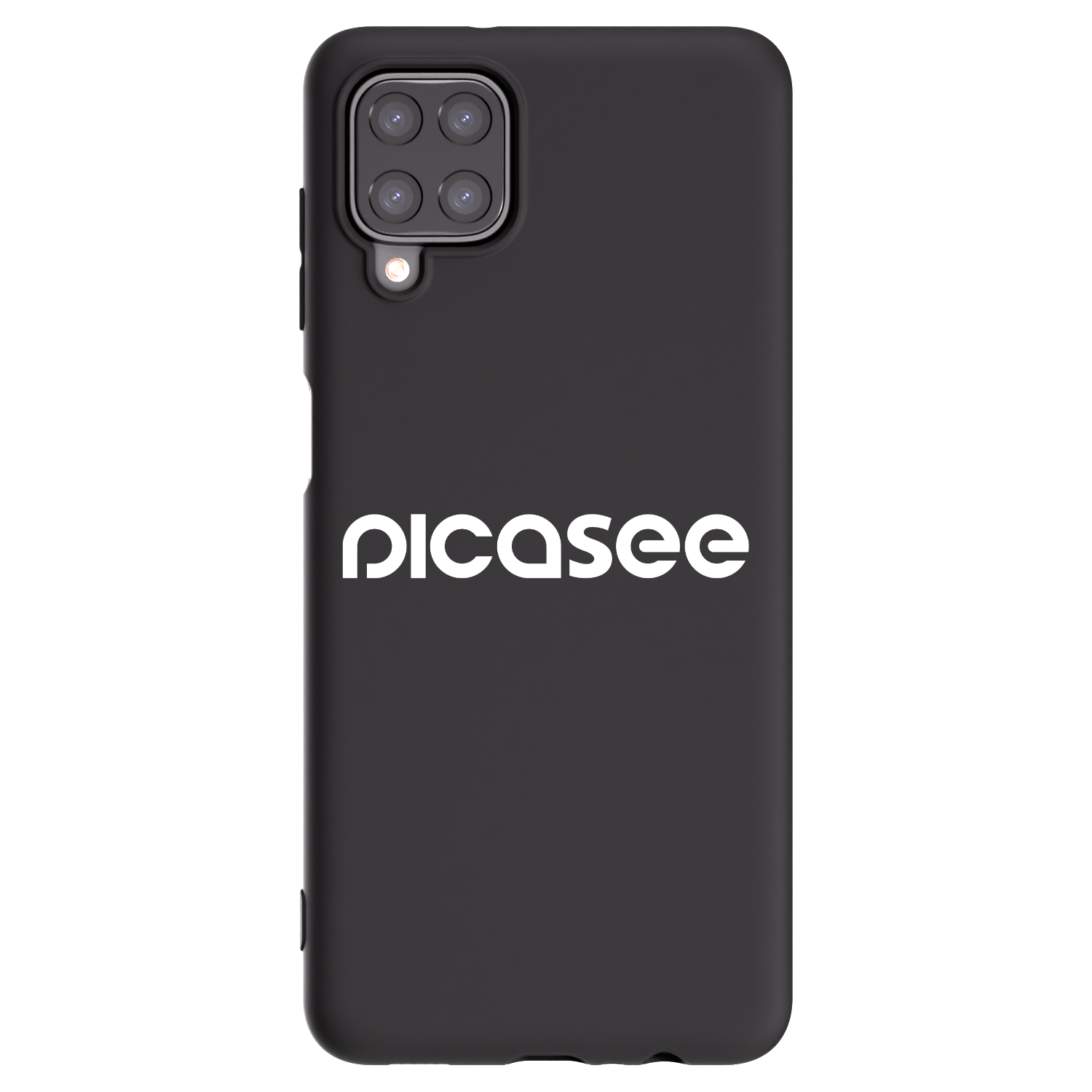 Picasee silikonowe czarne etui na Samsung Galaxy A12 A125F - Picasee - new logo - white
