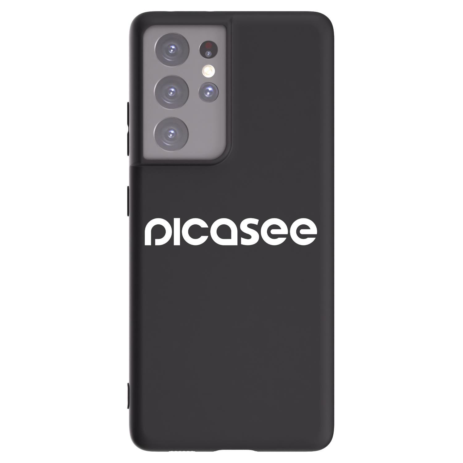 Picasee silikonowe czarne etui na Samsung Galaxy S21 Ultra 5G G998B - Picasee - new logo - white