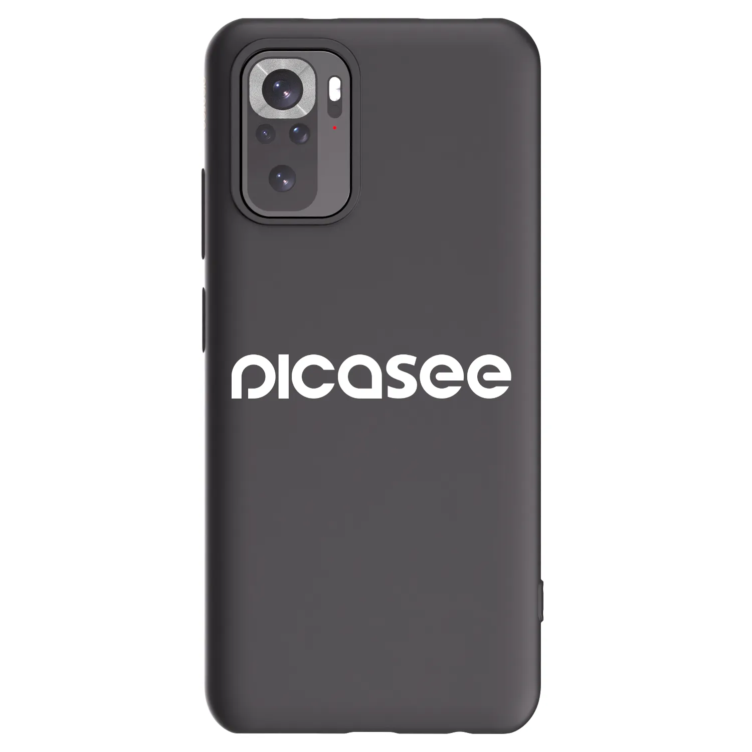 Picasee silikonowe czarne etui na Xiaomi Redmi Note 10 - Picasee - new logo - white