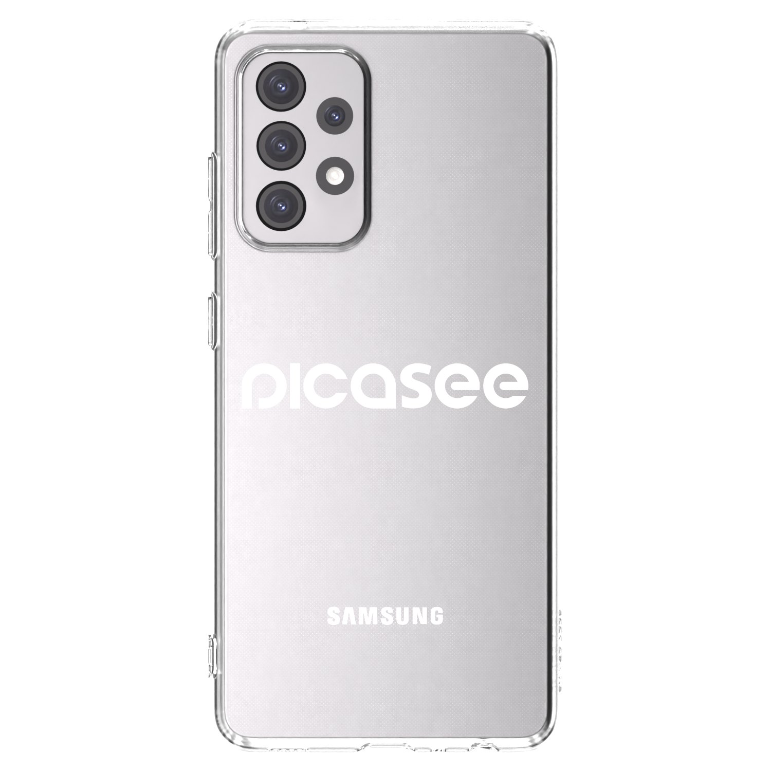 Picasee silikonowe przeźroczyste etui na Samsung Galaxy A52 5G A525F - Picasee - new logo - white