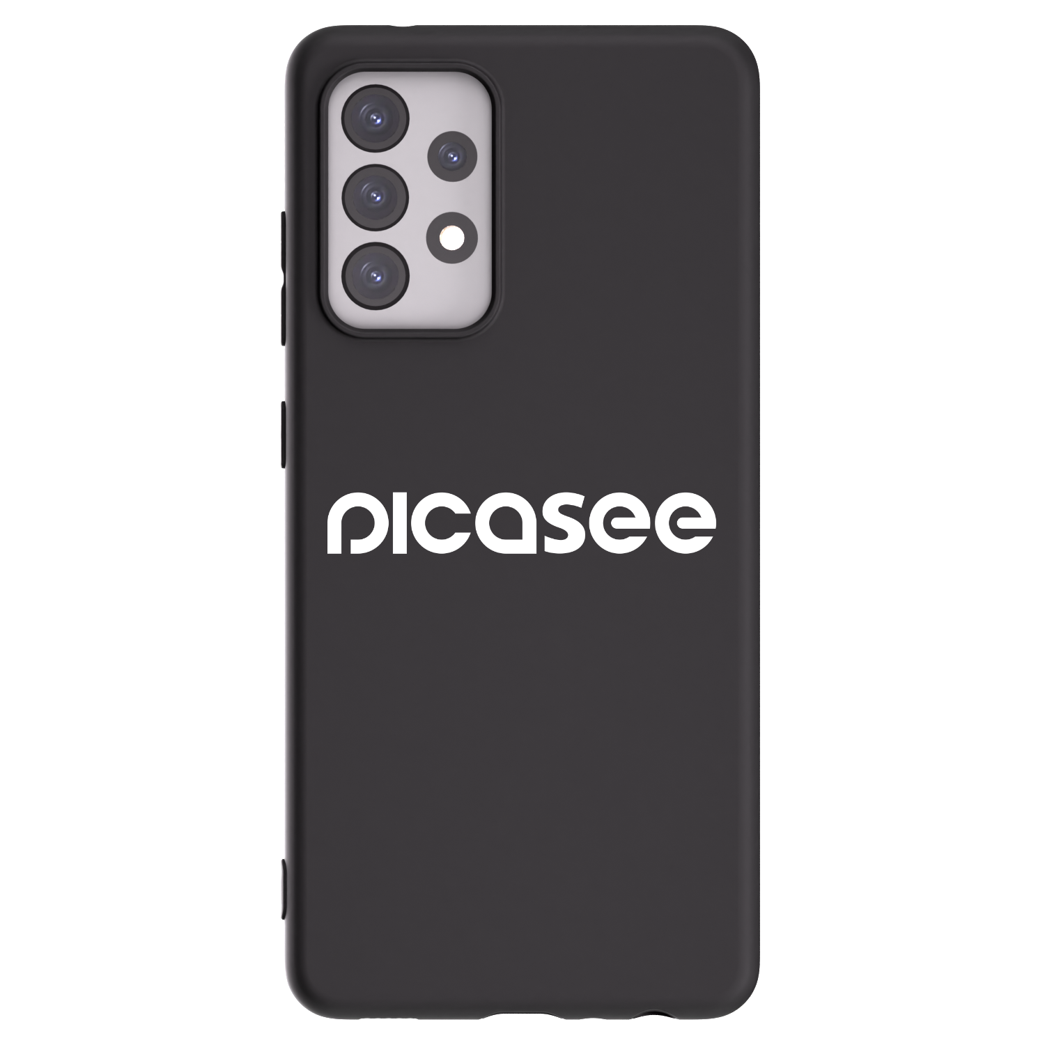 Picasee silikonowe czarne etui na Samsung Galaxy A52 5G A525F - Picasee - new logo - white