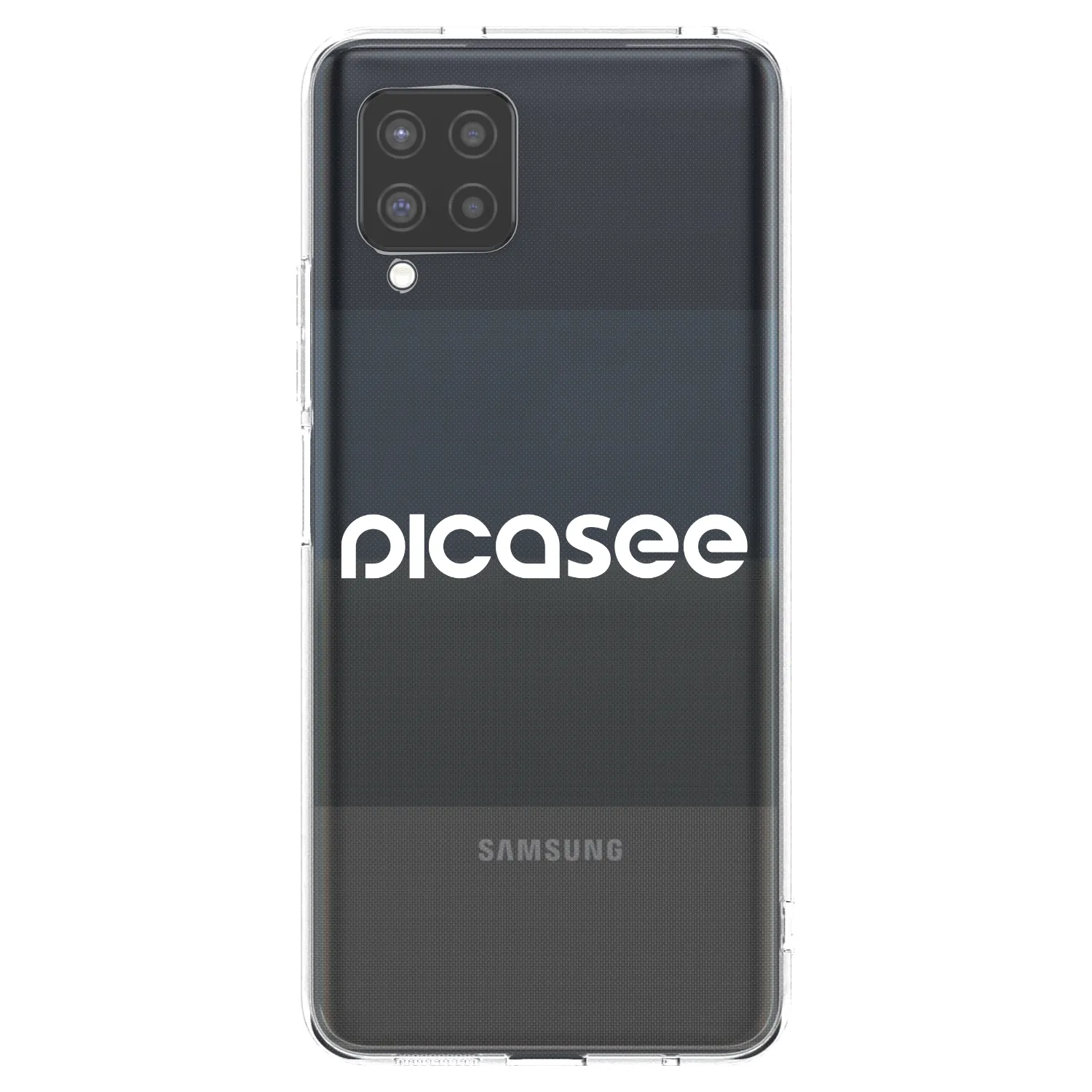 Picasee silikonowe przeźroczyste etui na Samsung Galaxy A42 A426B - Picasee - new logo - white