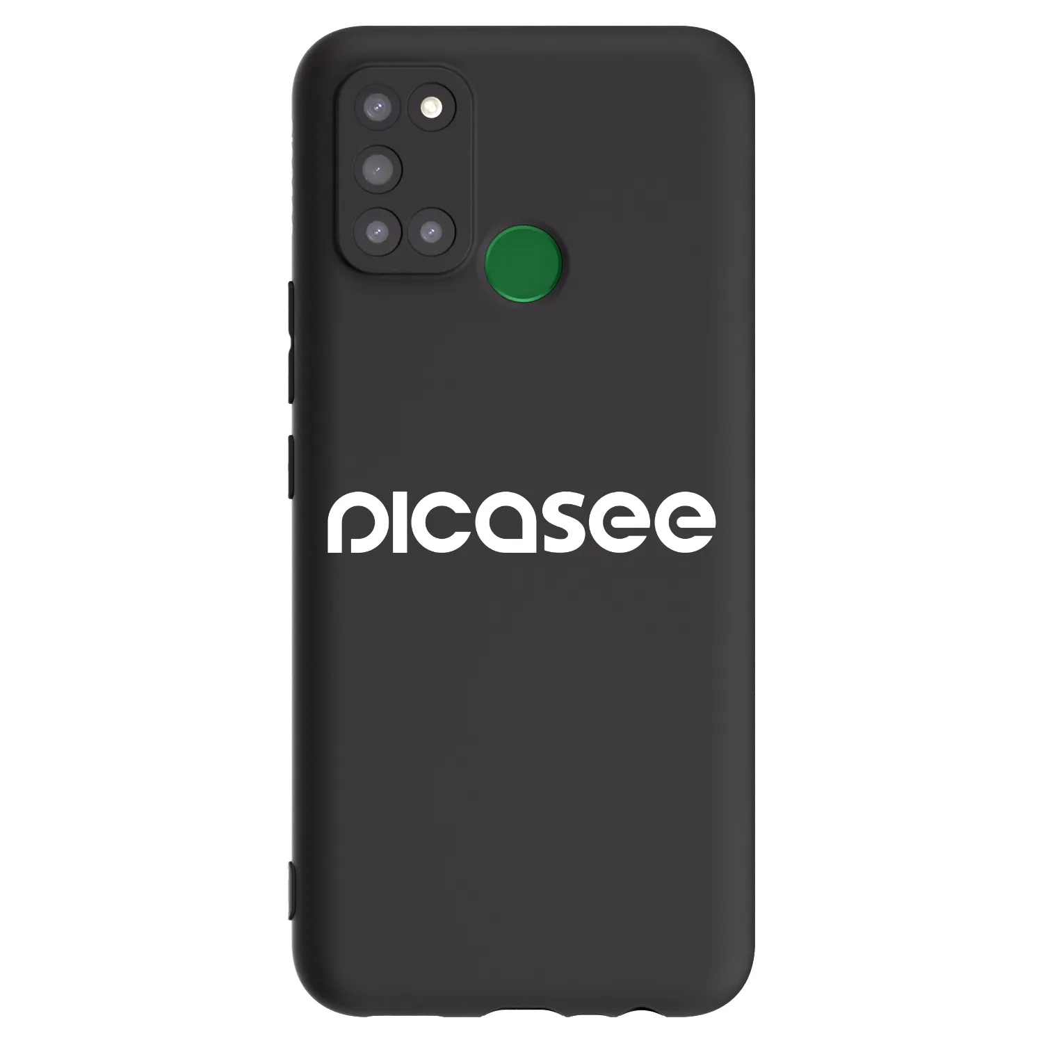 Picasee silikonowe czarne etui na Realme 7i - Picasee - new logo - white