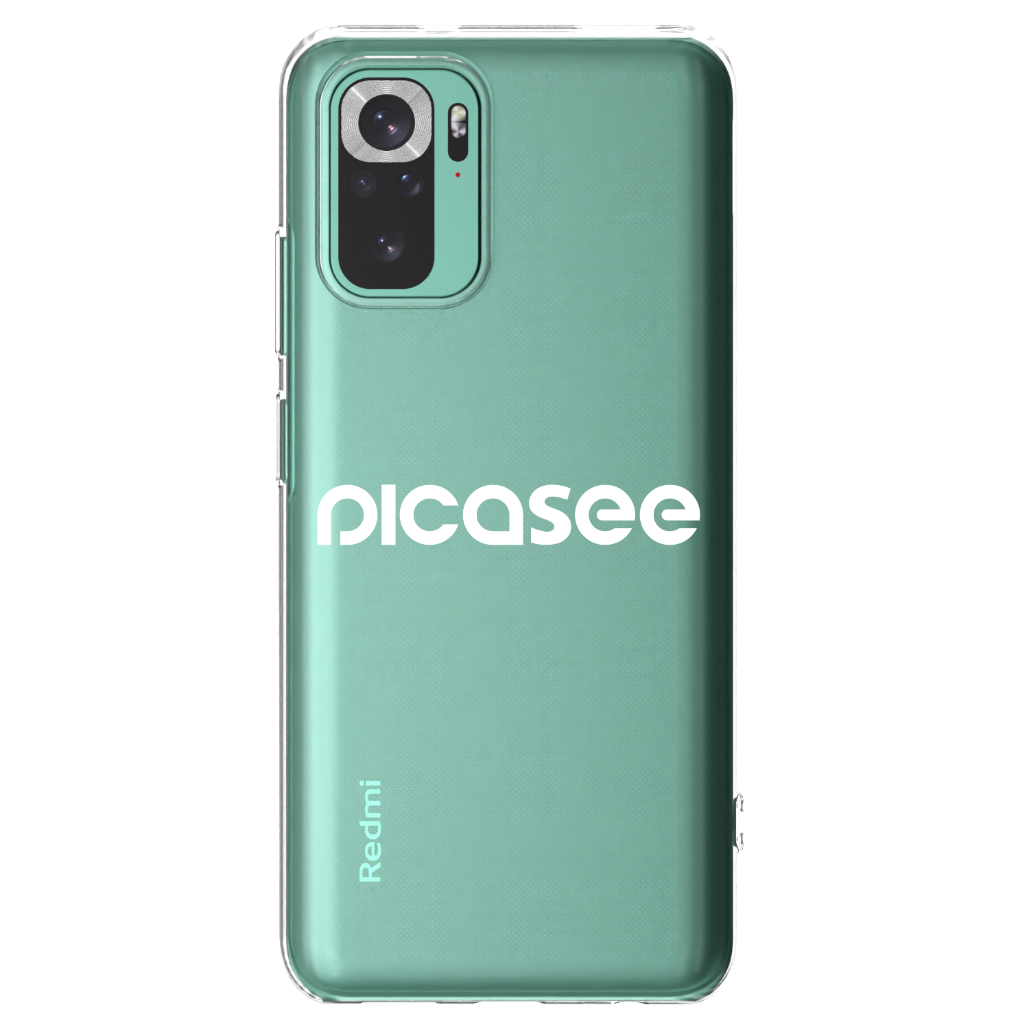 Picasee silikonowe przeźroczyste etui na Xiaomi Redmi Note 10 Pro - Picasee - new logo - white