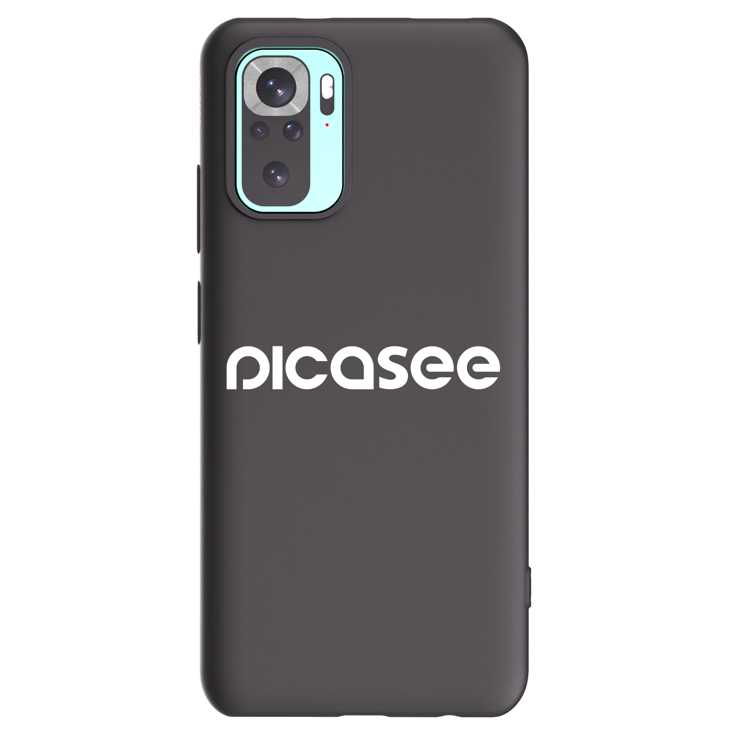 Picasee silikonowe czarne etui na Xiaomi Redmi Note 10 Pro - Picasee - new logo - white