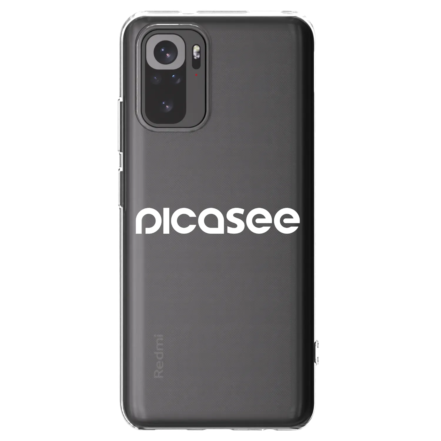 Picasee silikonowe przeźroczyste etui na Xiaomi Redmi Note 10S - Picasee - new logo - white