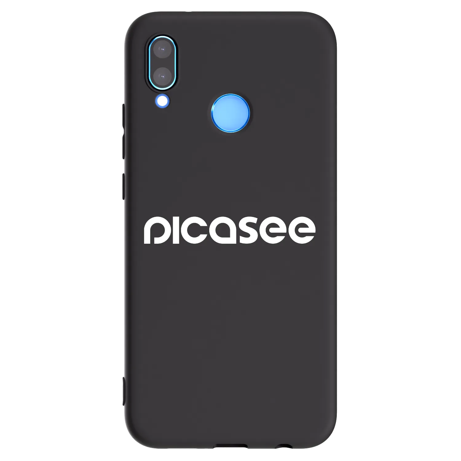 Picasee silikonowe czarne etui na Huawei P20 Lite - Picasee - new logo - white