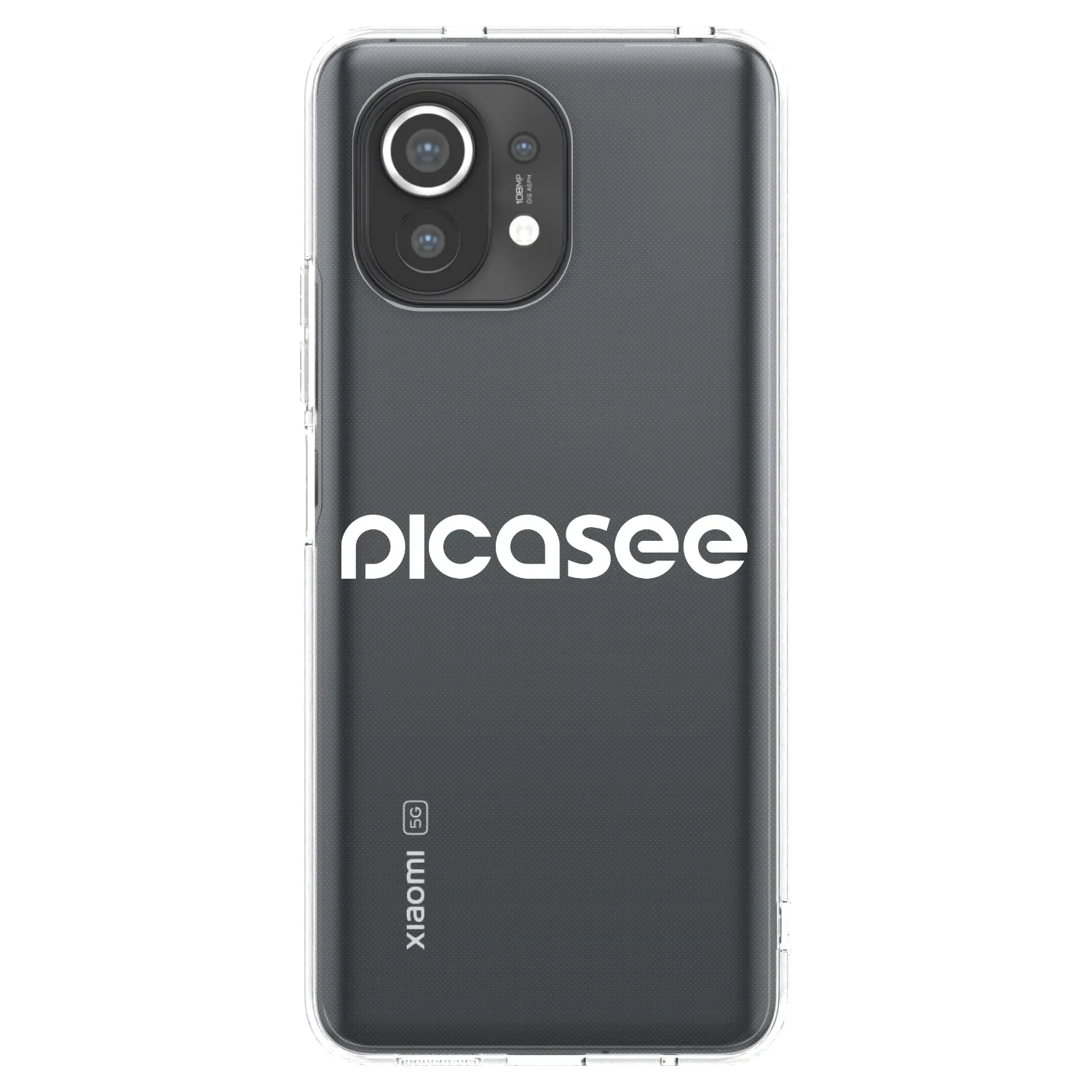Picasee silikonowe przeźroczyste etui na Xiaomi Mi 11 - Picasee - new logo - white