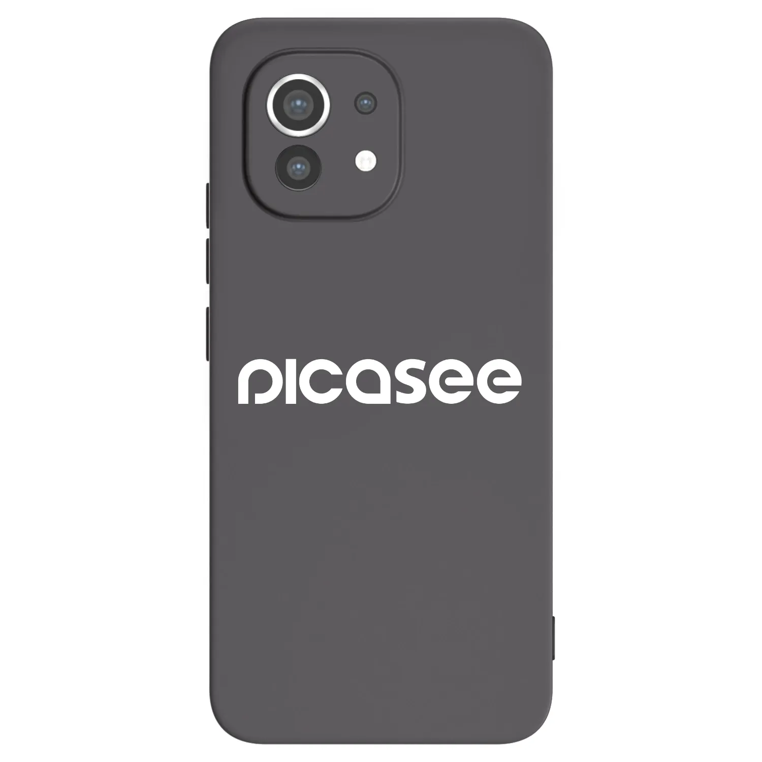 Picasee silikonowe czarne etui na Xiaomi Mi 11 - Picasee - new logo - white