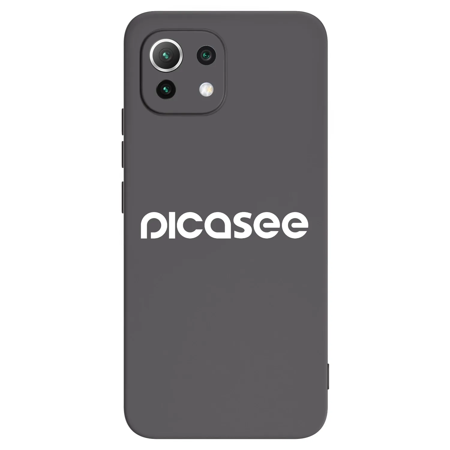 Picasee silikonowe czarne etui na Xiaomi Mi 11 Lite - Picasee - new logo - white