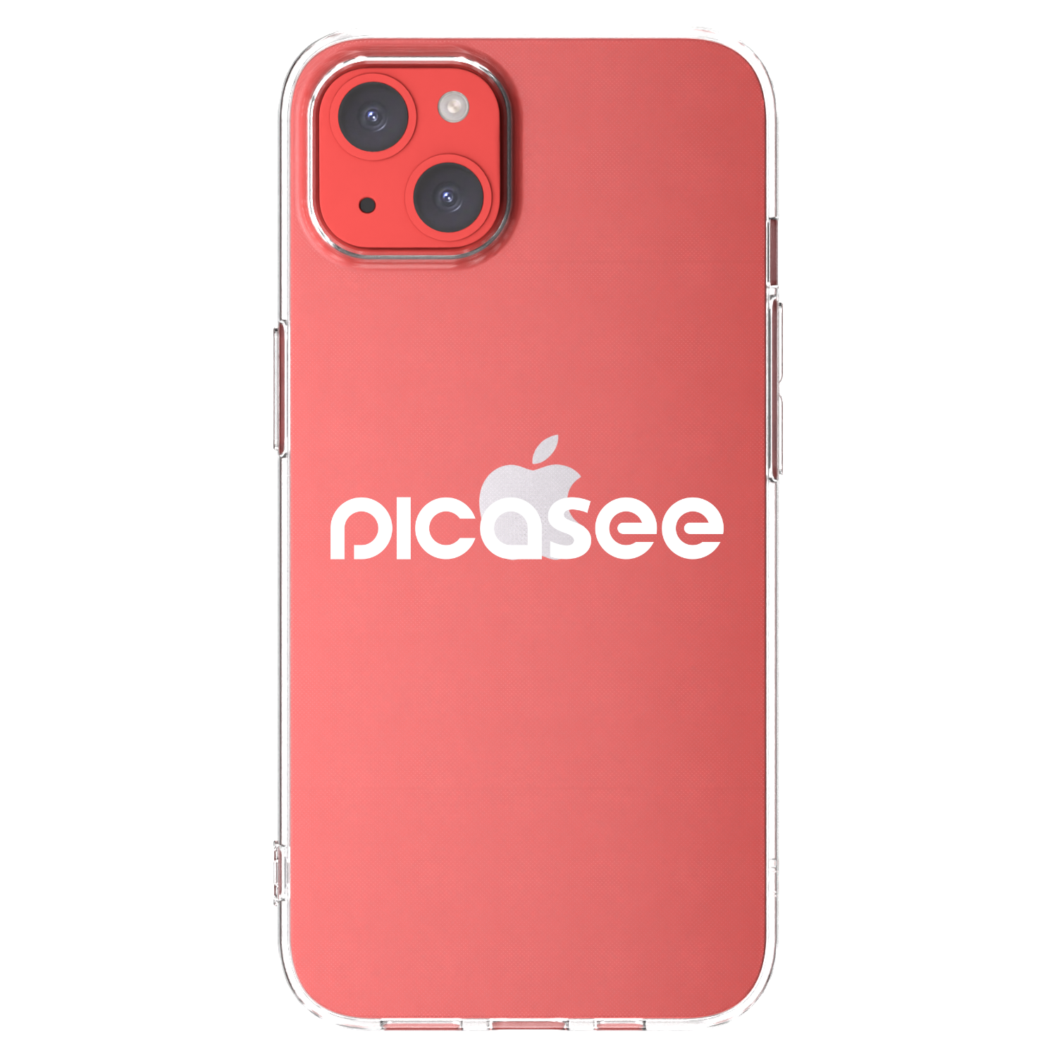 Picasee silikonowe przeźroczyste etui na Apple iPhone 13 - Picasee - new logo - white