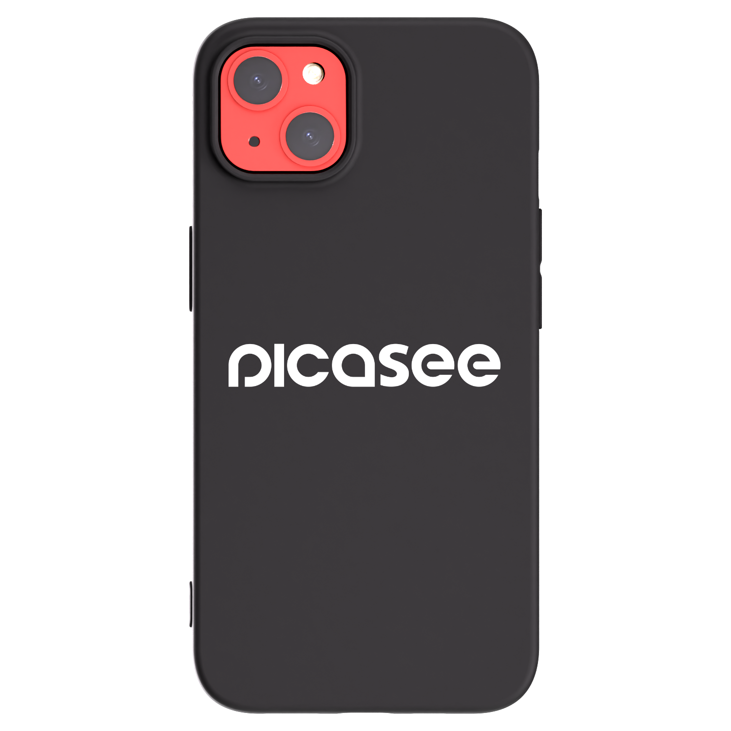 Picasee silikonowe czarne etui na Apple iPhone 13 - Picasee - new logo - white