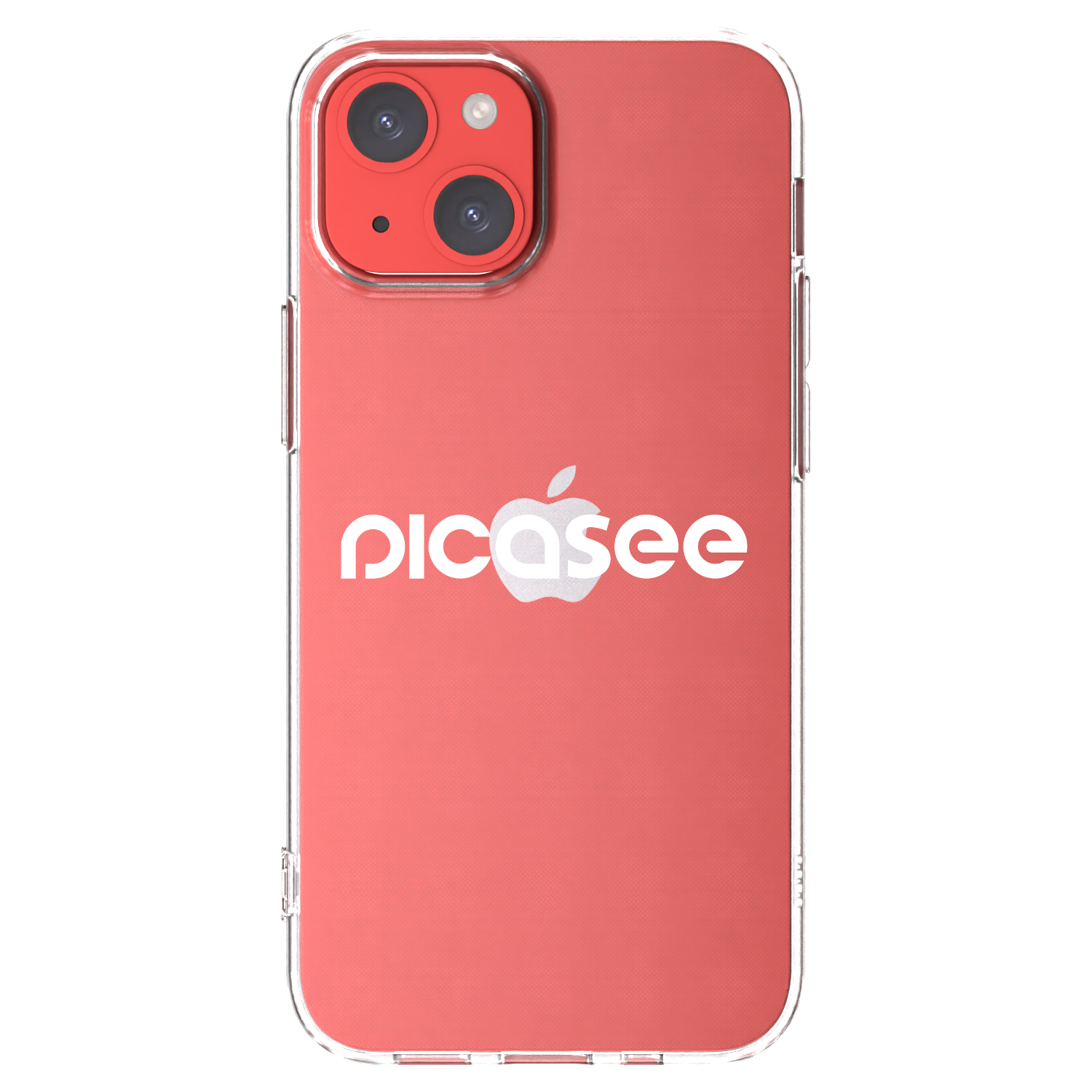 Picasee silikonowe przeźroczyste etui na Apple iPhone 13 mini - Picasee - new logo - white