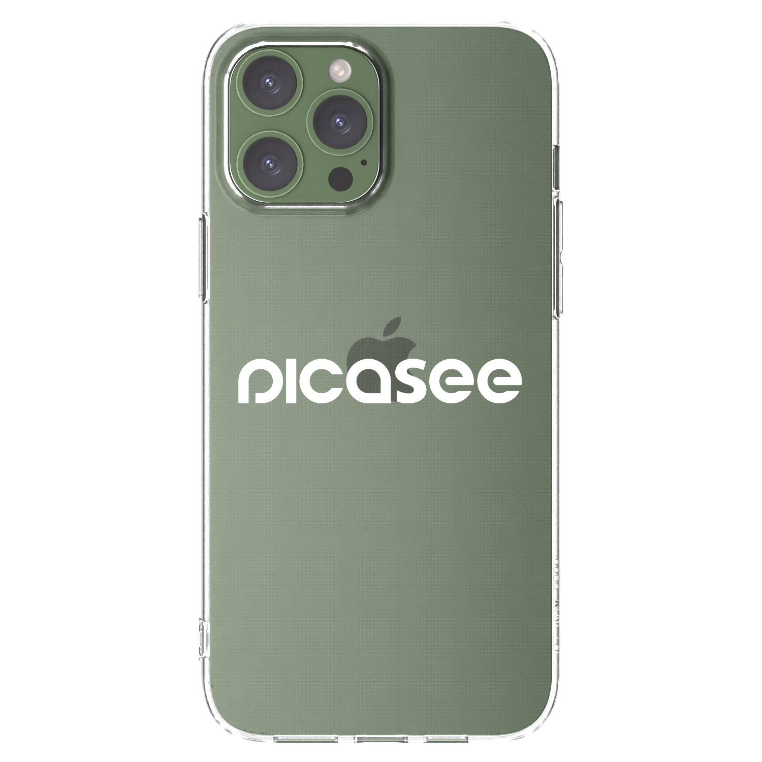 Picasee silikonowe przeźroczyste etui na Apple iPhone 13 Pro Max - Picasee - new logo - white