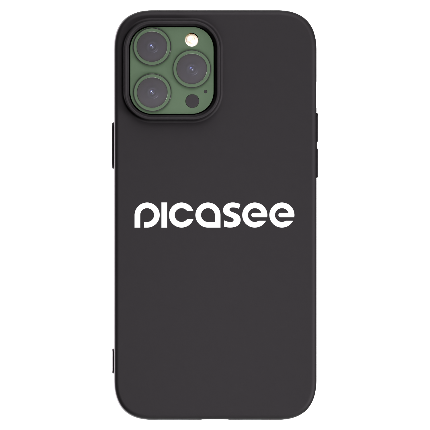 Picasee silikonowe czarne etui na Apple iPhone 13 Pro Max - Picasee - new logo - white
