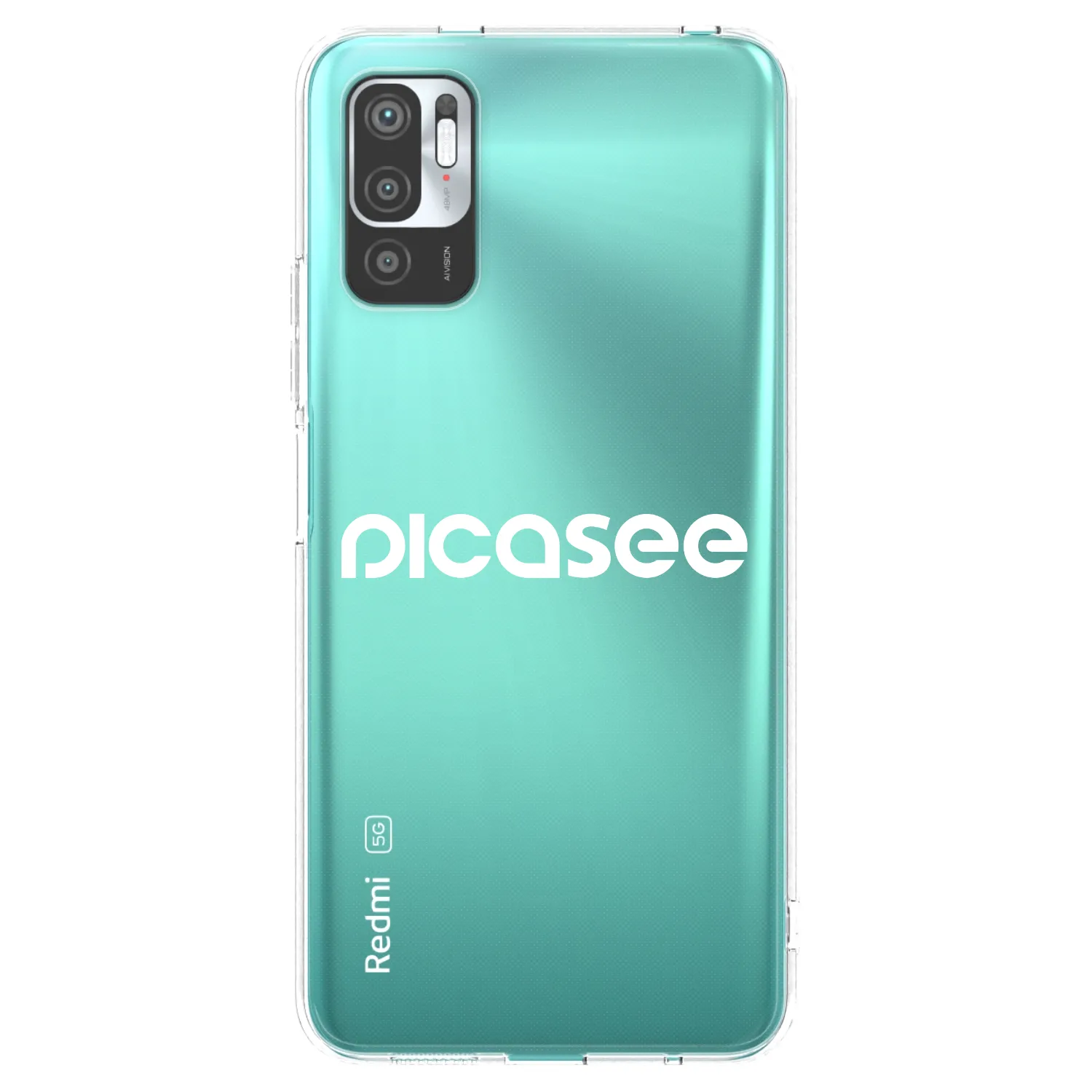 Picasee silikonowe przeźroczyste etui na Xiaomi Redmi Note 10 5G - Picasee - new logo - white