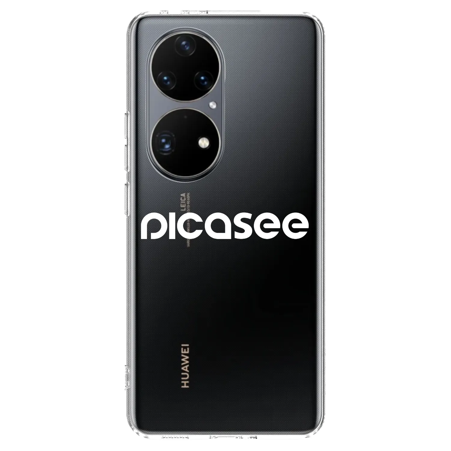 Picasee silikonowe przeźroczyste etui na Huawei P50 - Picasee - new logo - white