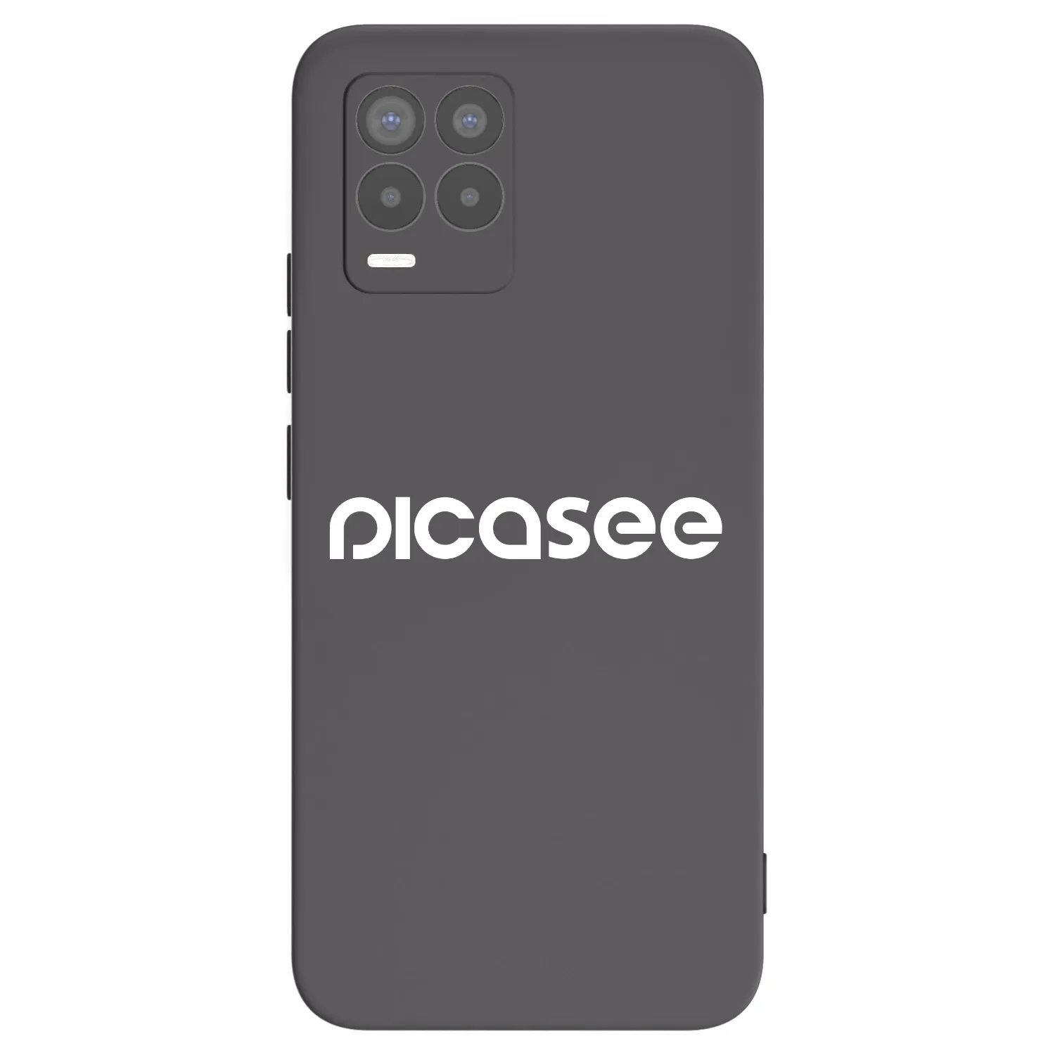 Picasee silikonowe czarne etui na Realme 8 4G - Picasee - new logo - white