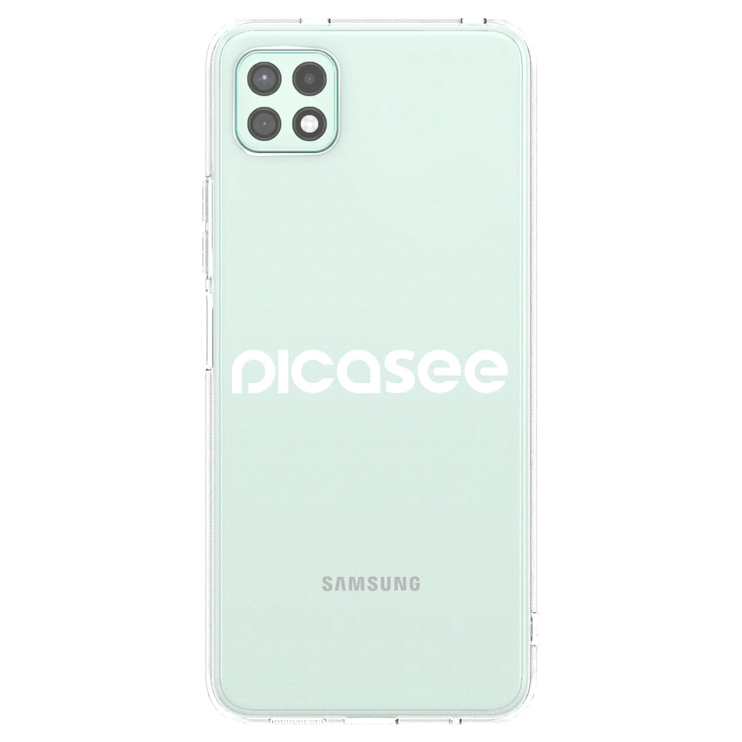 Picasee silikonowe przeźroczyste etui na Samsung Galaxy A22 A226B 5G - Picasee - new logo - white