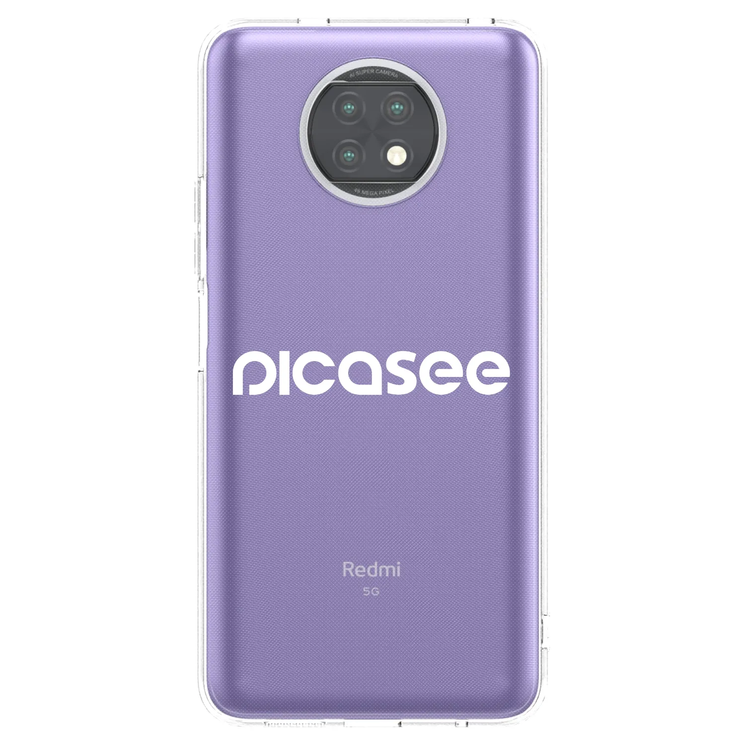 Picasee silikonowe przeźroczyste etui na Xiaomi Redmi Note 9T - Picasee - new logo - white