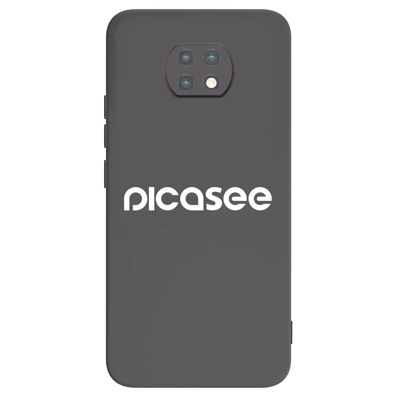 Picasee silikonowe czarne etui na Xiaomi Redmi Note 9T - Picasee - new logo - white