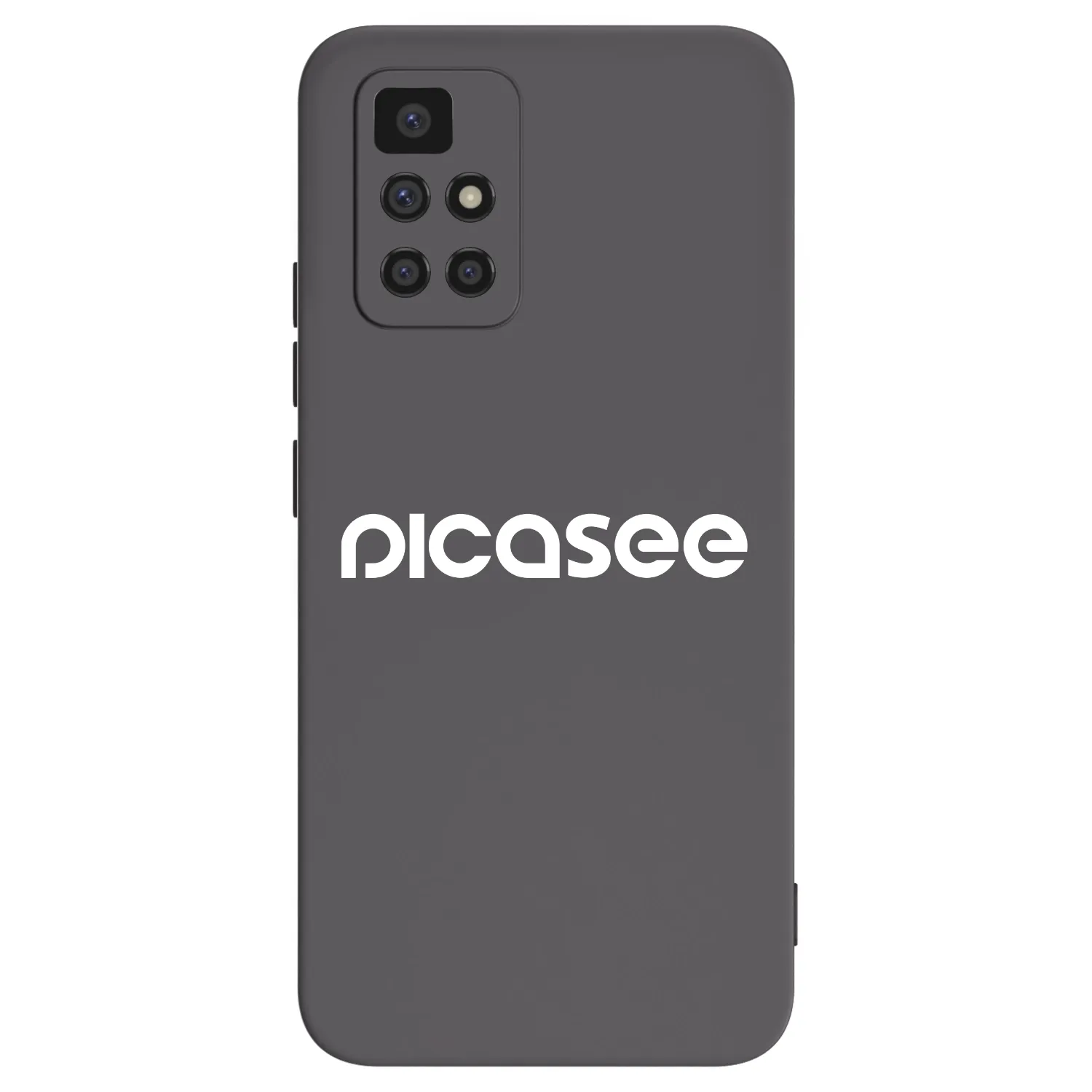 Picasee silikonowe czarne etui na Xiaomi Redmi 10 - Picasee - new logo - white