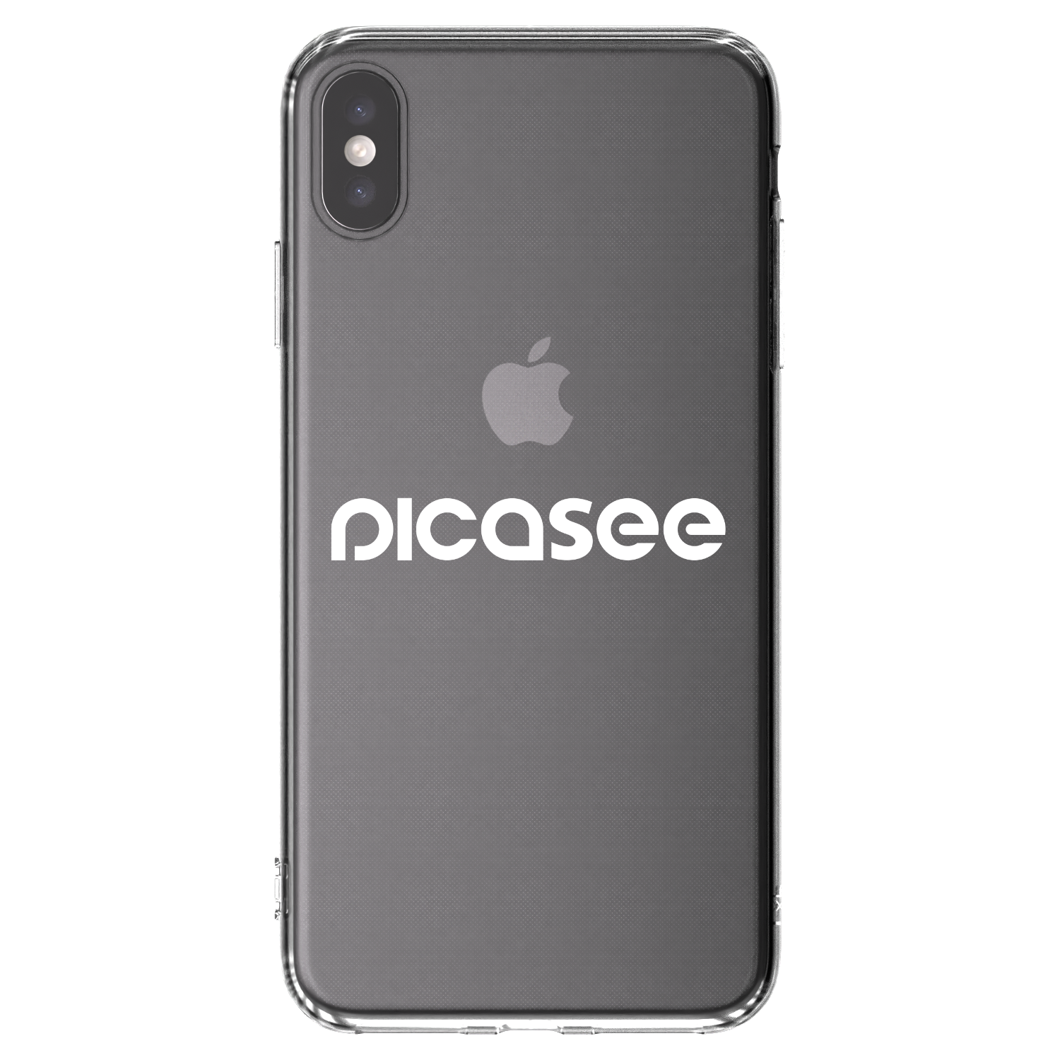 Picasee silikonowe przeźroczyste etui na Apple iPhone XS Max - Picasee - new logo - white