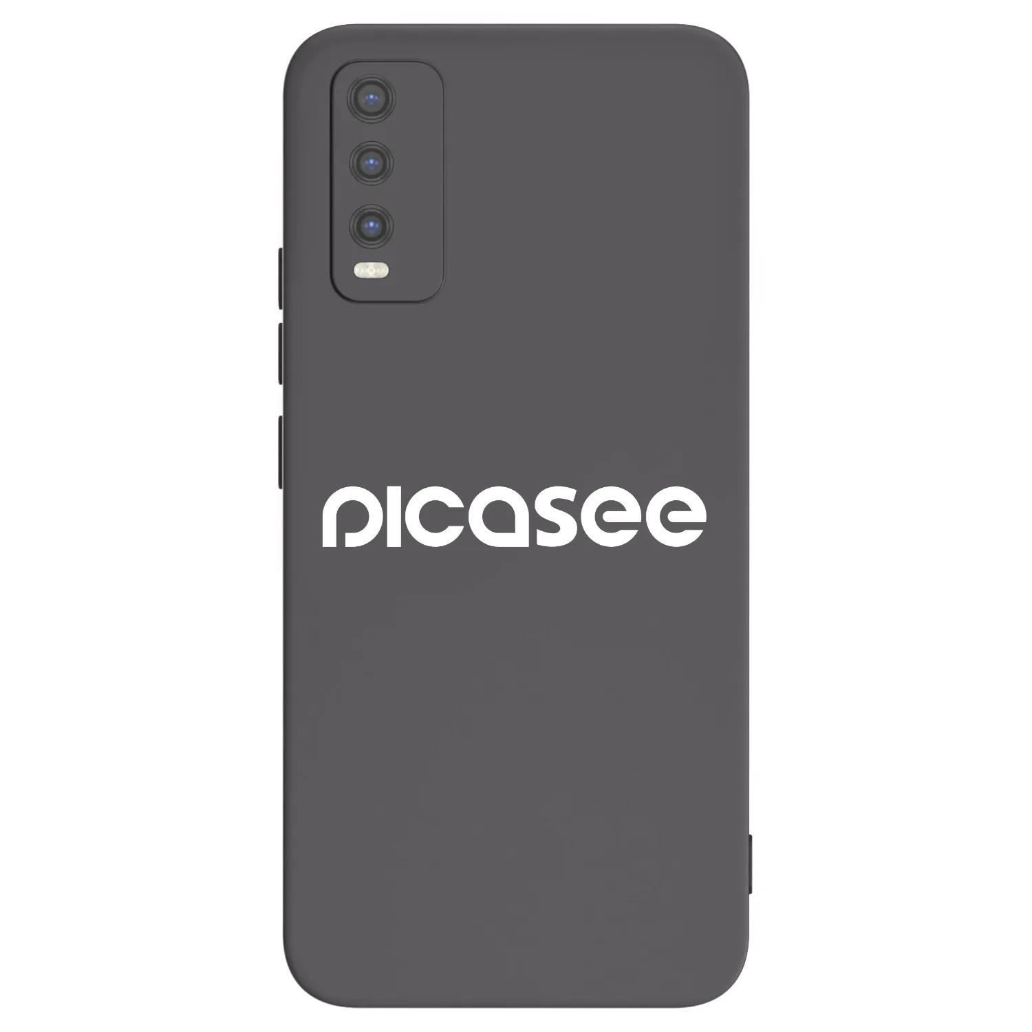 Picasee silikonowe czarne etui na Vivo Y20s - Picasee - new logo - white