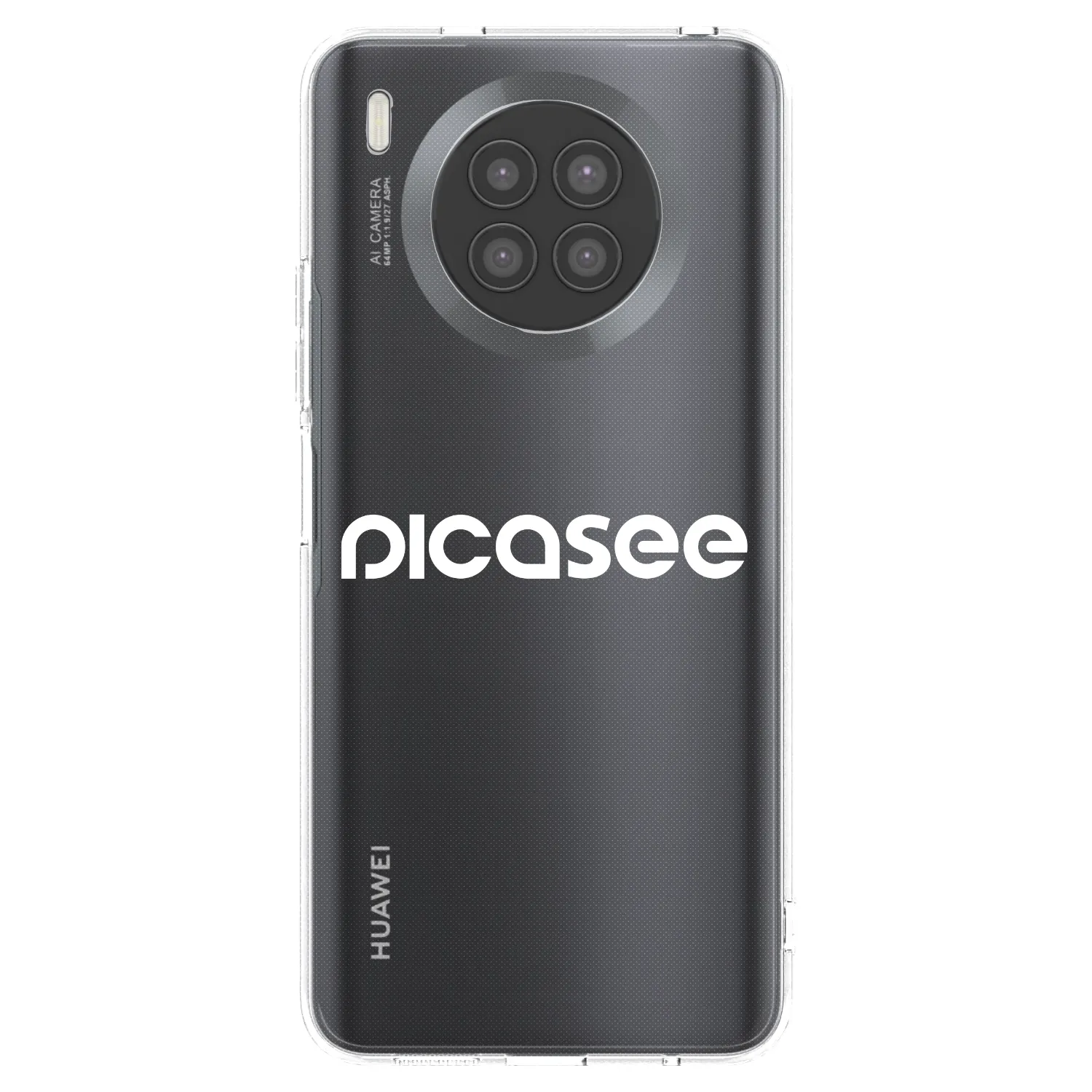 Picasee silikonowe przeźroczyste etui na Huawei Nova 8i - Picasee - new logo - white